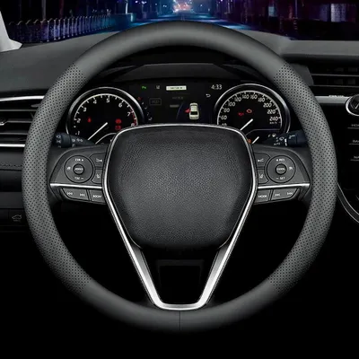 Immagine prodotto di Copertura per volante, 37-38,5 cm, in pelle scamosciata, universale, antiscivolo, per auto