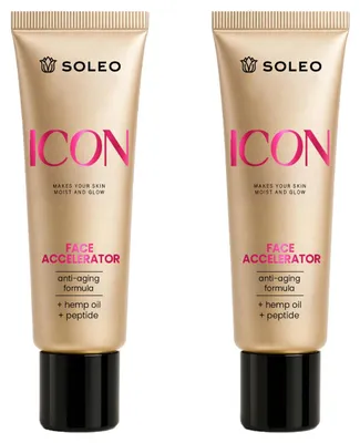 Obrázok produktu pre Soleo Icon Face Accelerator Urýchľovač Opaľovania Na Tvár 2 Kusy 30 Ml Súprava Na Opaľovanie