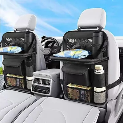 Produktbild von Autositz-Organizer mit klappbarem Tisch - Multifunktionaler Auto-Organizer - Aufbewahrungstaschen - Tablet-Halter - Geeignet für Kinder - Platzsparendes Design