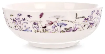Produktbild von Salatschüssel aus Porzellan, 1,6 l, 20,5 cm, Wildblumenmuster