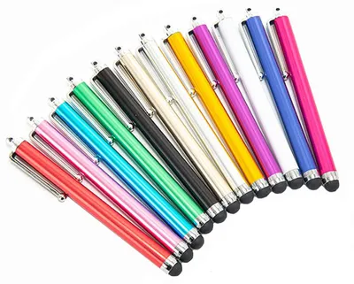 Productafbeelding van Set van 12 pennen, universele capacitieve touchscreen-pennen, touchpennen voor smartphones, iPads en tablets.