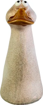 Produktbild von Zaunhocker Ente aus Keramik Dekofigur Gartenkeramik Gartenfigur für Stab Garten