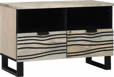 Obrázok produktu pre Maison Exclusive – TV skrinka, rozmer 70 x 33 x 46 cm, biela, drevotrieska
