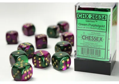 Produktbild von Asmodee 26634, Würfelsatz, Grün, Violett, Unisex, Deutschland, Vereinigte Staaten, 16 mm, 16 mm