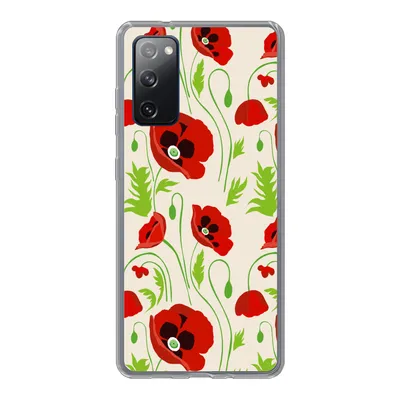 Produktbild von MuchoWow® Handyhülle Schutzhülle Hülle für Samsung Galaxy S20 FE Blumen - Mohn - Muster Silikon Softcase Handy Hülle - Abdeckung