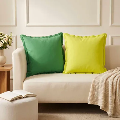 Produktbild von Möbel Kissenbezug 2 stk. HOUTEN Hellgrün 50 x 50 cm Polyester - Kissenbezüge &27787