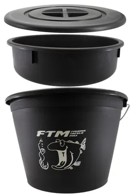 Produktbild von FTM Eimer 25 l mit Einsatz + Deckel - Futtereimer