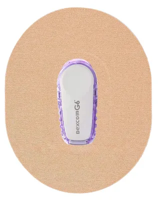 Immagine prodotto di Cerotti CGM compatibili con il sensore Dexcom G6, confezione da 30 pezzi, color beige, durata adesiva di 10 giorni