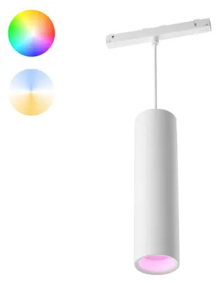 Produktbild von Philips Hue White and Color ambiance Perifo Zylinder-Pendelleuchte Erweiterung weiß, Intelligente Hängeleuchte, Bluetooth/Zigbee, Weiß, Integrierte LED, Metall, Multi