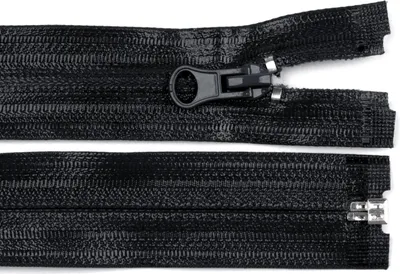 Obrázek produktu pro Zip spirálový, voděodolný se zátěrem, 5mm, černý, dělitelný 35 cm / 1ks