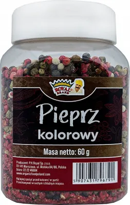 Obrázek produktu pro BAREVNÉ PEPŘE 60g NATURAL PREMIUM 4 PIESTERS v opakovaně použitelné plechovce