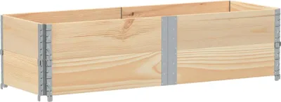 Produktbild von vidaXL Paletten-Aufsatzrahmen 2 Stk. 150x50 cm Massivholz Kiefer