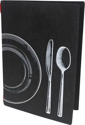 Produktbild von 1x Speisekarte "ECO DISH SET" schwarz A5