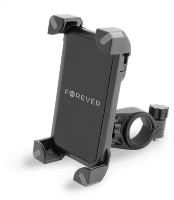 Produktbild von Forever Fahrrad-Handyhalterung für Rollerlenker, solide Montage 6,5", schwarz