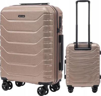 Zdjęcie produktu dla Walizka kabinowa WINGS 54x39x20 cm poliwęglan zamek TSA złoty
