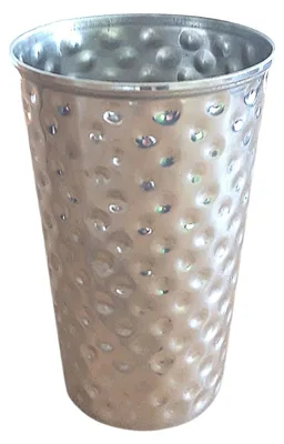 Produktbild von BURI Edelstahl Becher 500ml gehämmert Trinkbecher Metallbecher Camping Party Festival