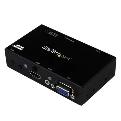 Zdjęcie produktu dla StarTech.com VS221VGA2HD, HDMI/VGA, Czarny, 1920 x 1080 (HD 1080), 1920 x 1200 (WUXGA), 1080p, 1290 x 1200 px, 7.1 kan.