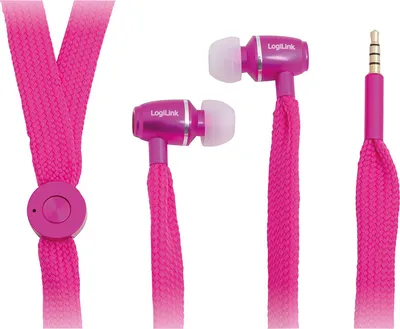 Obrázek produktu pro LogiLink HS0026, Kabel, 20 - 20000 Hz, Hovory/hudba, Sluchátka s mikrofonem, Růžová