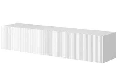 Image de Selsey TV-Lowboard Veldio, blanc, avec façade fraisée, largeur 140 cm