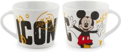 Produktbild von Kultiger Jumbo-Becher aus verziertem Porzellan, 400 ml
