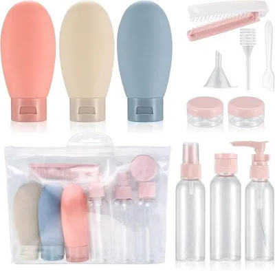 Produktbild von Famanu Reiseflaschen-Set - 60 ml Nachfüllbare Flaschen in 3 Farben
