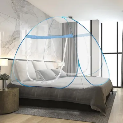 Image de Moustiquaire pliable 180 x 200 x 150 cm - Moustiquaire pliable - Filet anti-moustiques - Tente pour l'extérieur - Double porte - Maille fine