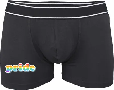 Produktbild von Boxershorts - Mann - Boxer-0051-man-black-v-S - schwarz - S - vorn - pride GAY LSBTQ - lustiges Motiv - Spruch - Unterwäsche - Unterhose - Freizeit - lustig