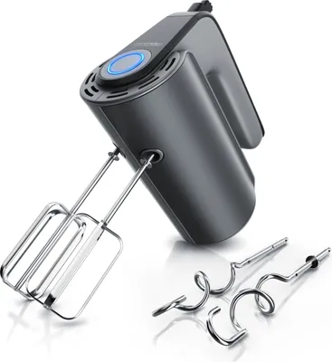Produktbild von Arendo Handmixer aus Edelstah mit Turbostaste - Handrührer inkl. 2 Quirle & 2 Knethaken