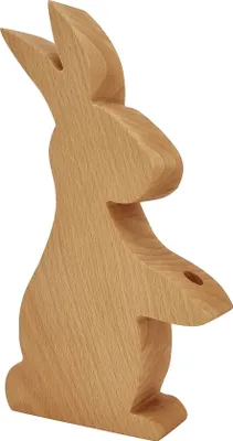 Produktbild von Massivholzhase Blumenhalter Buche massiv geölt Osterdeko Tischdeko 40.11-013