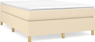 Produktbild von vidaXL Boxspringbettgestell Creme 140x200 cm Stoff