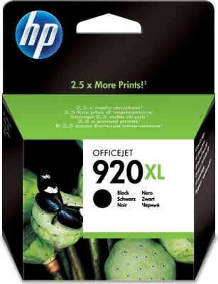Produktbild von HP čierna atramentová kazeta (920XL), CD975AE originál