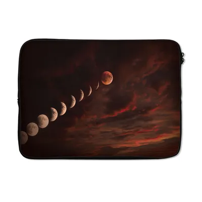 Produktbild von MuchoWow® Laptop Hülle 14 ZollMond - Wolken - Himmel Laptoptasche - Laptoptasche - Stoßsicher - Schutzhaube