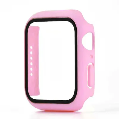 Immagine prodotto di Smartphonica Custodia con protezione dello schermo in vetro per Apple Watch 45 mm - Rosa