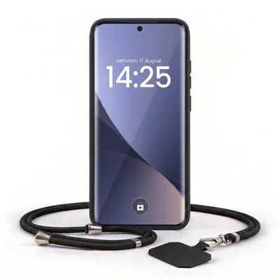Produktbild von Handyhülle für Xiaomi 12 Pro mit Handykette Band Kordel Hülle Case Schutzhülle Schwarz