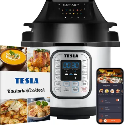 Produktbild von EliteCook K70 Schnellkochtopf Heißluftfritteuse WiFi für 6 Personen 33x37,5x30 cm