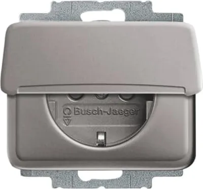 Produktbild von Steckdosen-Einsatz platin mit Klappdeckel 20 EUK-20