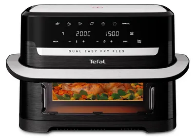 Produktbild von Tefal Dual Easy Fry Flex Heißluftfritteuse mit 9L und FlexCook Trennwand