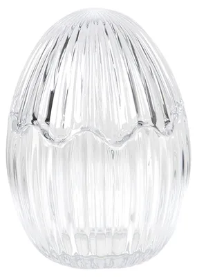 Image de Clayre & Eef glass pot egg Ø 9x12 cm glass
