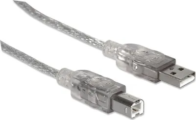 Image de MANHATTAN USB Kabel A -> B St/St  3.00m silber