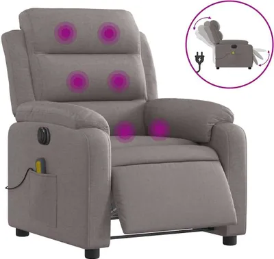 Produktbild von vidaXL Massagesessel Elektrisch Taupe Stoff