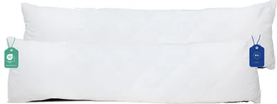 Produktbild von Kopfkissen 40x145 (2er Set) Steppkissen füllkissen Bettkissen Mikrofaser Kissen für Allergiker Schlafkissen Pillow (Weiß, 40 x 145 cm)