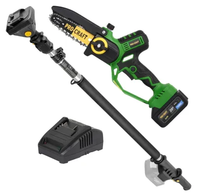 Zdjęcie produktu dla Akumulatorowa pilarka łańcuchowa Procraft PKA32Li 20 V 203 mm bezszczotkowa + 1x akumulator 4,0 Ah + ładowarka + walizka