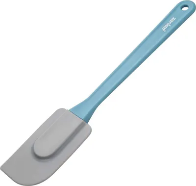 Produktbild von Zenker Teigschaber Candy 26,5 cm PATISSERIE, Schaber zum Backen, Ideal zum Glattstreichen und Ausschaben von Teig (Frabe: Eisblau/Grau)
