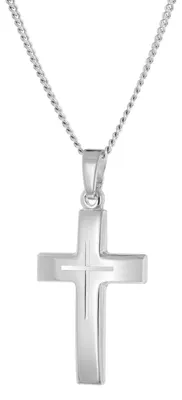 trendor 21168 Halskette mit Kreuz-Anhänger für Damen & Jugendliche 925 Silber 1