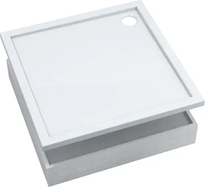 Produktbild von AQUABAD® Duschwanne SET Basic Smooth White 90x90cm Quadrat inkl. Styroporträger