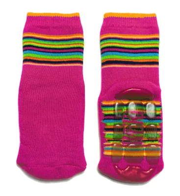 Produktbild von Kinder ABS-Socken aus Baumwolle Regenbogen Pink Größe 23-26