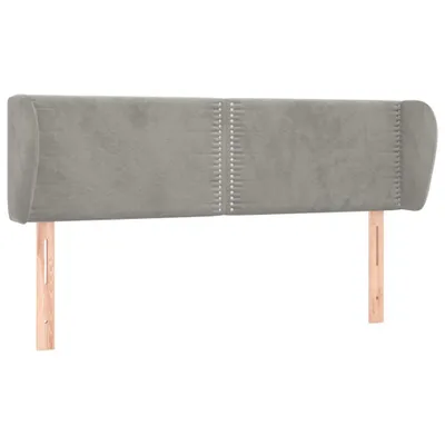 Obrázek produktu pro vidaXL Čelo postele s ušima světle šedé 147x23x78/88 cm Velvet