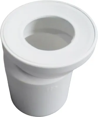 Produktbild von Wisa WC-Anschlußrohr weiß, 15 cm, mit Excentermuffe
