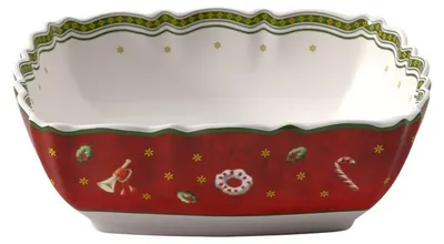Produktbild von Villeroy & Boch Toy's Delight Servierschale 16 x 16 cm rot,weiß Vorteilsset 4 Stück 1485853877 4003686267640