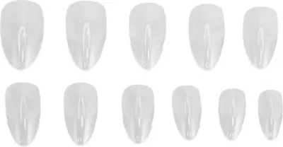 Produktbild von 500 Stück ovale Stiletto-Nagelspitzen in Mandelform aus Acryl für Nagelstudios